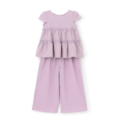 Japanese children's clothing Ly# mine tank top and shorts set 100-150cm girls summer TOPS PANTS 