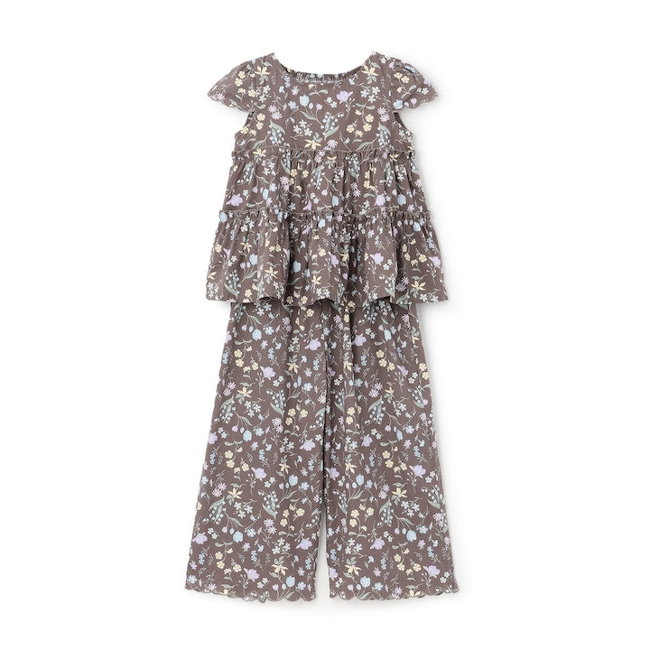 Japanese children's clothing Ly# mine tank top and shorts set 100-150cm girls summer TOPS PANTS 