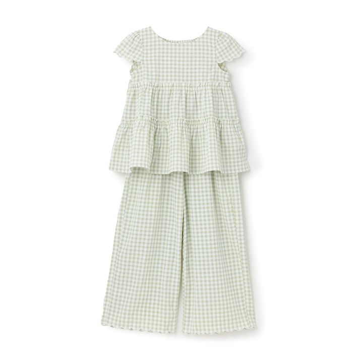 Japanese children's clothing Ly# mine tank top and shorts set 100-150cm girls summer TOPS PANTS 