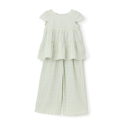 Japanese children's clothing Ly# mine tank top and shorts set 100-150cm girls summer TOPS PANTS 
