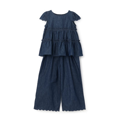Japanese children's clothing Ly# mine tank top and shorts set 100-150cm girls summer TOPS PANTS 