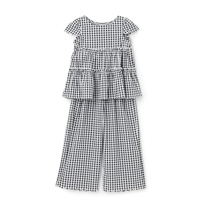 Japanese children's clothing Ly# mine tank top and shorts set 100-150cm girls summer TOPS PANTS 