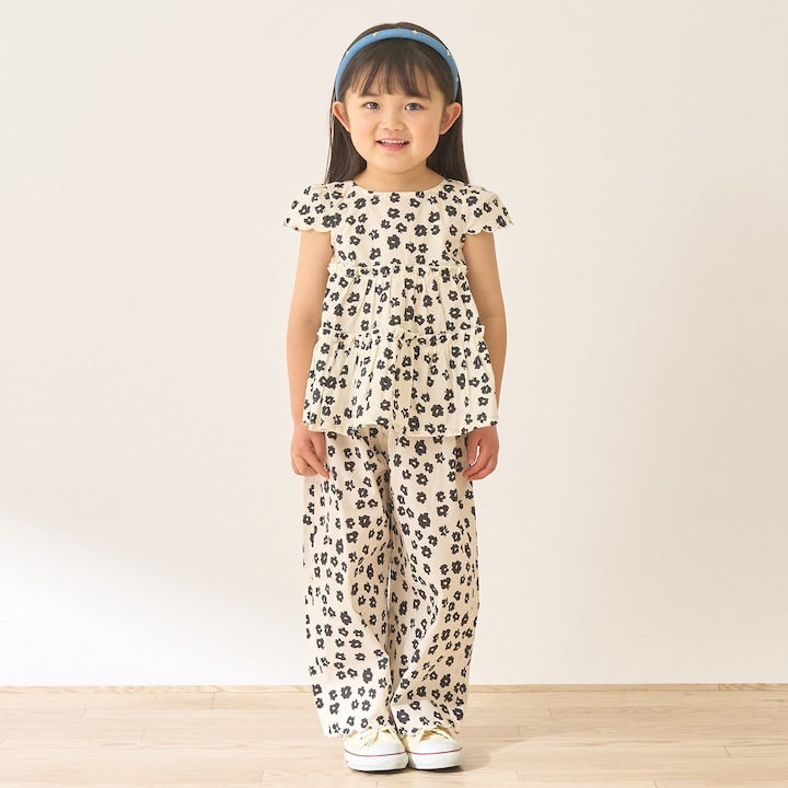 Japanese children's clothing Ly# mine tank top and shorts set 100-150cm girls summer TOPS PANTS 