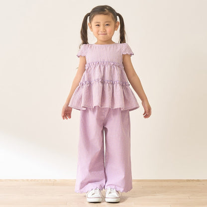 Japanese children's clothing Ly# mine tank top and shorts set 100-150cm girls summer TOPS PANTS 