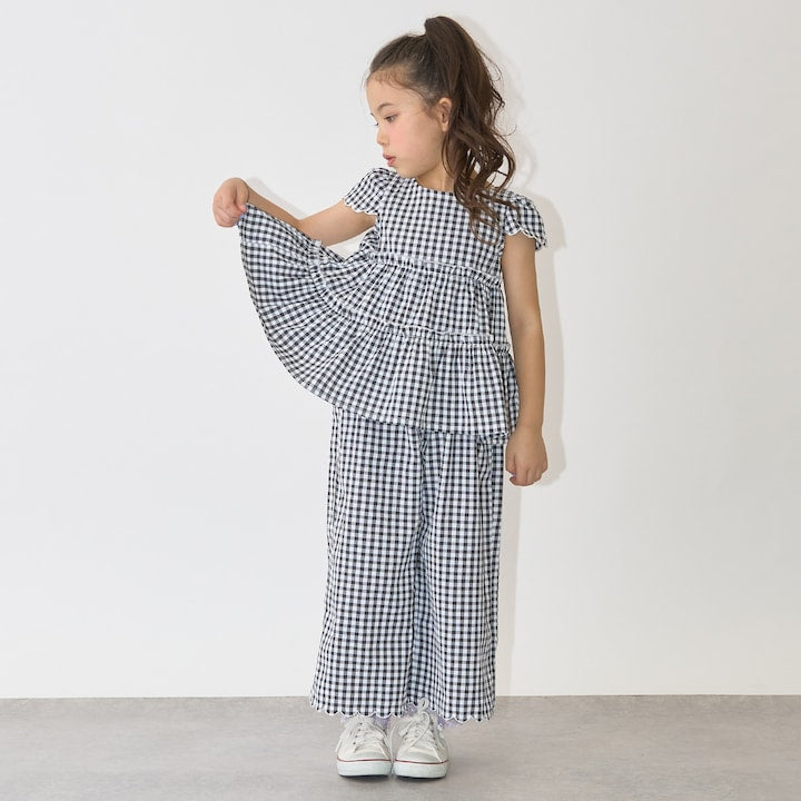Japanese children's clothing Ly# mine tank top and shorts set 100-150cm girls summer TOPS PANTS 