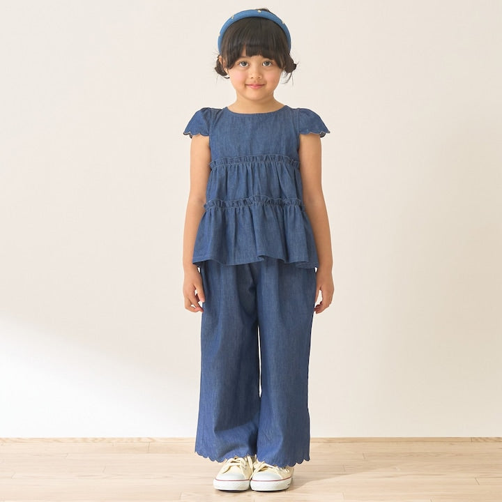 Japanese children's clothing Ly# mine tank top and shorts set 100-150cm girls summer TOPS PANTS 