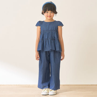Japanese children's clothing Ly# mine tank top and shorts set 100-150cm girls summer TOPS PANTS 