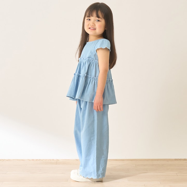 Japanese children's clothing Ly# mine tank top and shorts set 100-150cm girls summer TOPS PANTS 