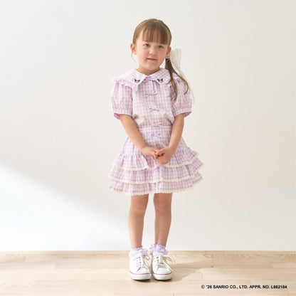 Japanese children's clothing Ly# mine tank top and shorts set 100-150cm girls summer TOPS PANTS 