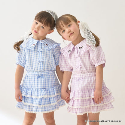 Japanese children's clothing Ly# mine tank top and shorts set 100-150cm girls summer TOPS PANTS 