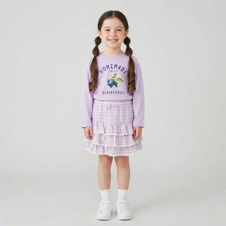 Japanese children's clothing Ly# mine tank top and shorts set 100-150cm girls summer TOPS PANTS 