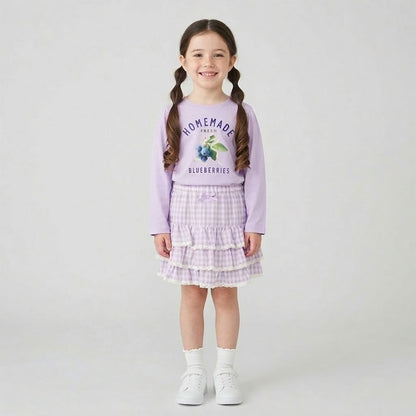 Japanese children's clothing Ly# mine tank top and shorts set 100-150cm girls summer TOPS PANTS 