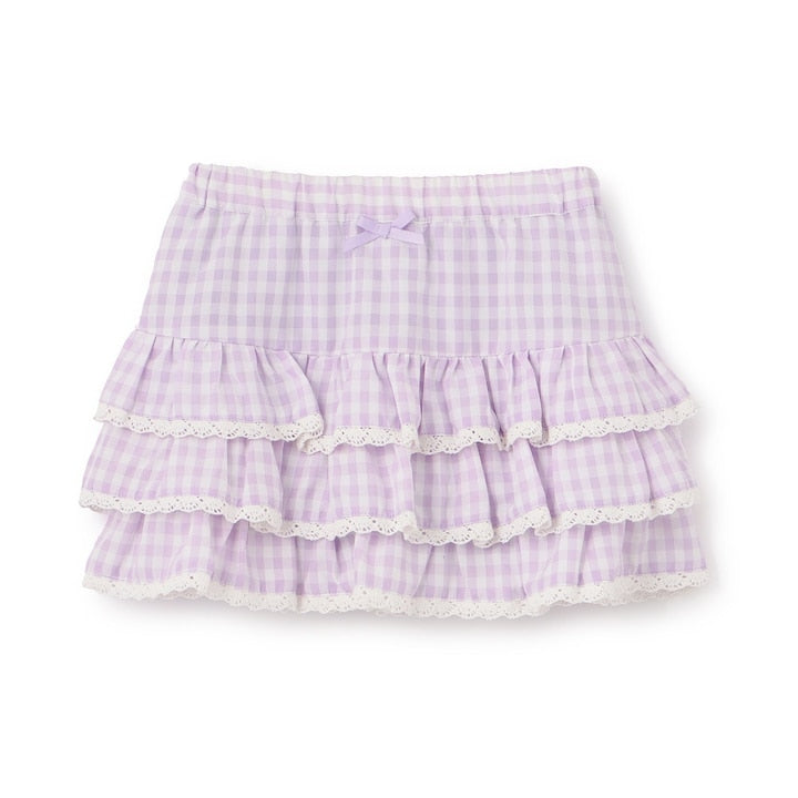 日本童裝 Ly# mine 防UV 格紋蛋糕短裙 100-150cm 女童款 夏季 SKIRTS