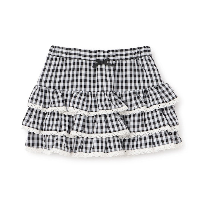 日本童裝 Ly# mine 防UV 格紋蛋糕短裙 100-150cm 女童款 夏季 SKIRTS