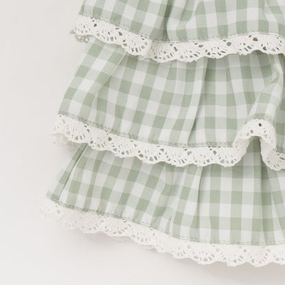 日本童裝 Ly# mine 防UV 格紋蛋糕短裙 100-150cm 女童款 夏季 SKIRTS