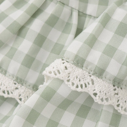 日本童裝 Ly# mine 防UV 格紋蛋糕短裙 100-150cm 女童款 夏季 SKIRTS