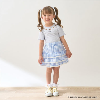 日本童裝 Ly# mine 防UV 格紋蛋糕短裙 100-150cm 女童款 夏季 SKIRTS
