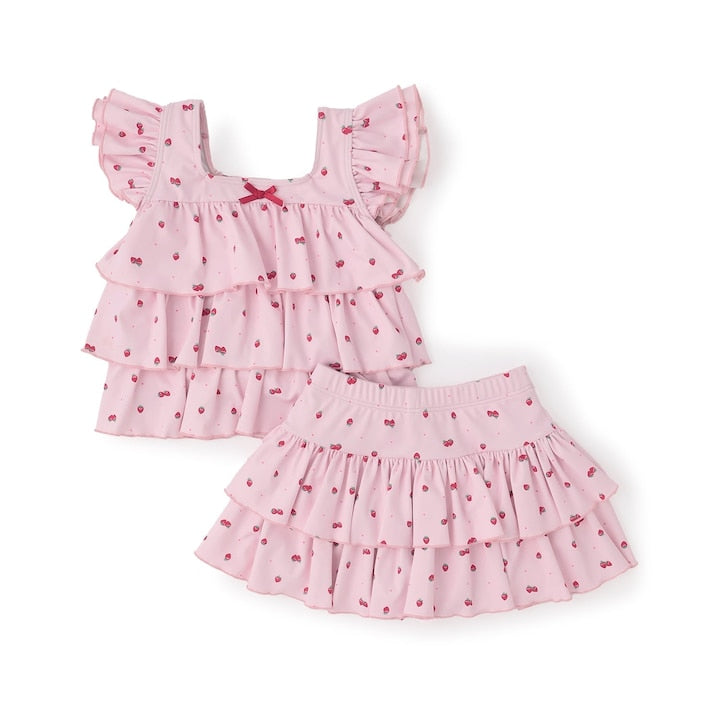 日本童裝 Ly# mine 泳衣兩件套裝 100-130cm 女童款 夏季 夏日玩水泳衣特輯