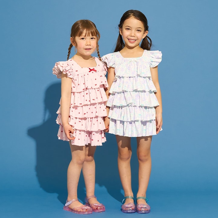 日本童裝 Ly# mine 泳衣兩件套裝 100-130cm 女童款 夏季 夏日玩水泳衣特輯
