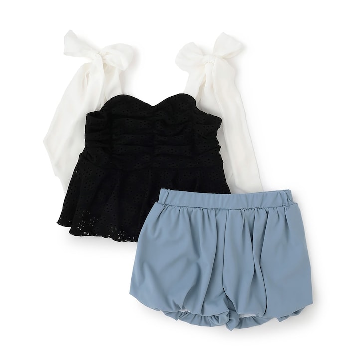 日本童裝 Ly# mine 泳衣兩件套裝 100-130cm 女童款 夏季 夏日玩水泳衣特輯