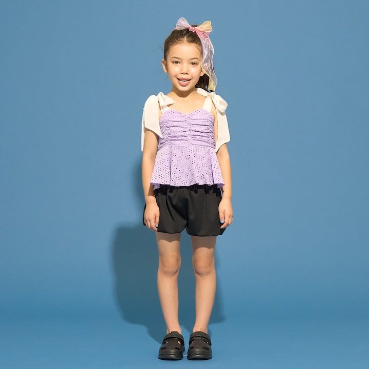 日本童裝 Ly# mine 泳衣兩件套裝 100-130cm 女童款 夏季 夏日玩水泳衣特輯