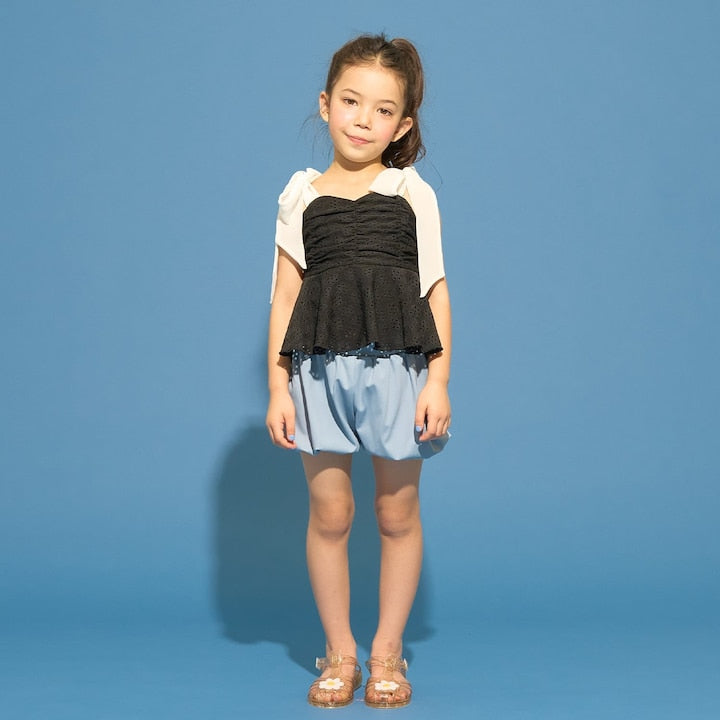 日本童裝 Ly# mine 泳衣兩件套裝 100-130cm 女童款 夏季 夏日玩水泳衣特輯