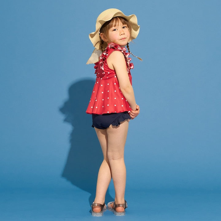 日本童裝 Ly# mine 泳衣兩件套裝 100-130cm 女童款 夏季 夏日玩水泳衣特輯