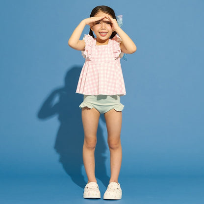 日本童裝 Ly# mine 泳衣兩件套裝 100-130cm 女童款 夏季 夏日玩水泳衣特輯