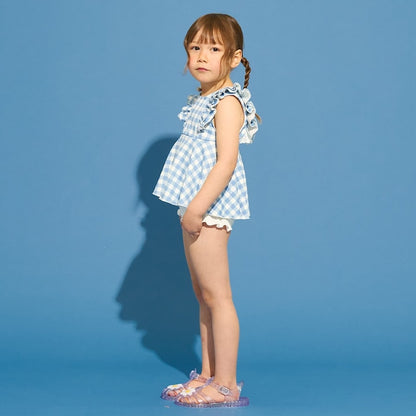 日本童裝 Ly# mine 泳衣兩件套裝 100-130cm 女童款 夏季 夏日玩水泳衣特輯