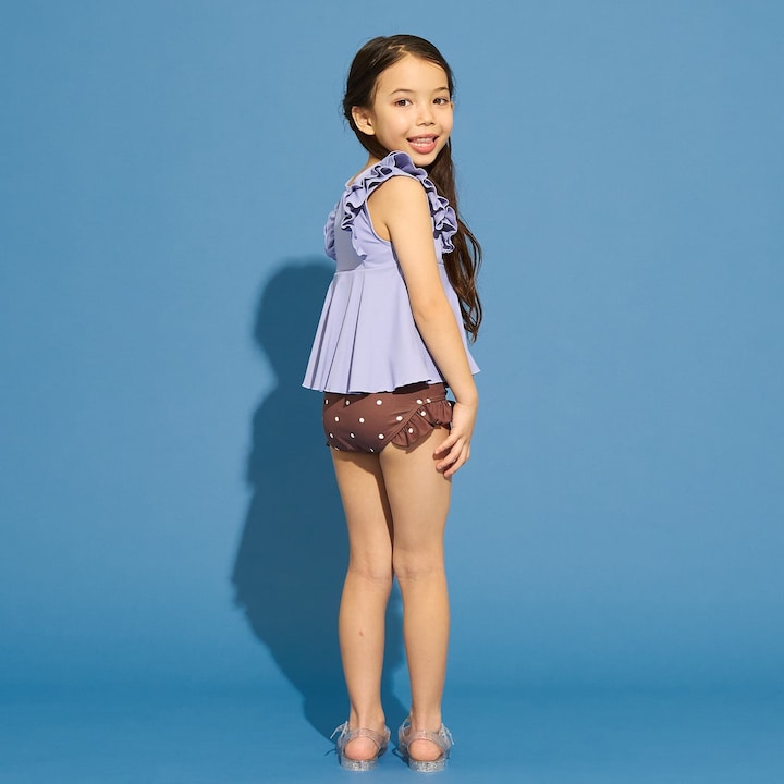 日本童裝 Ly# mine 泳衣兩件套裝 100-130cm 女童款 夏季 夏日玩水泳衣特輯
