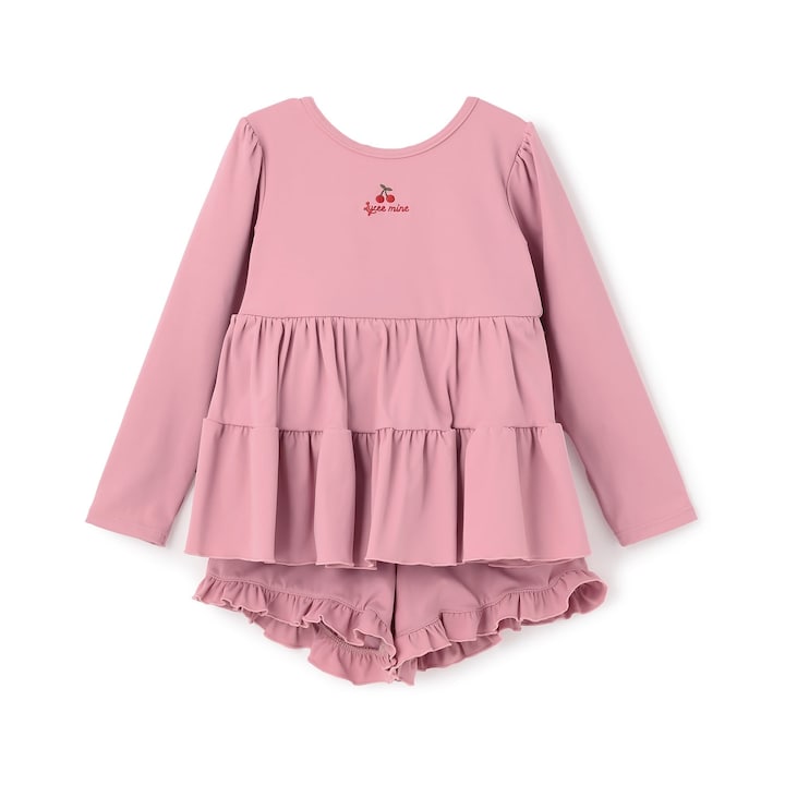 日本童裝 Ly# mine 泳衣兩件套裝 100-130cm 女童款 夏季 夏日玩水泳衣特輯