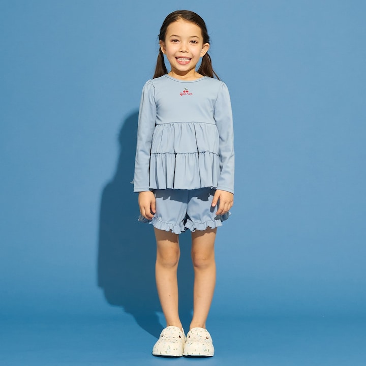 日本童裝 Ly# mine 泳衣兩件套裝 100-130cm 女童款 夏季 夏日玩水泳衣特輯