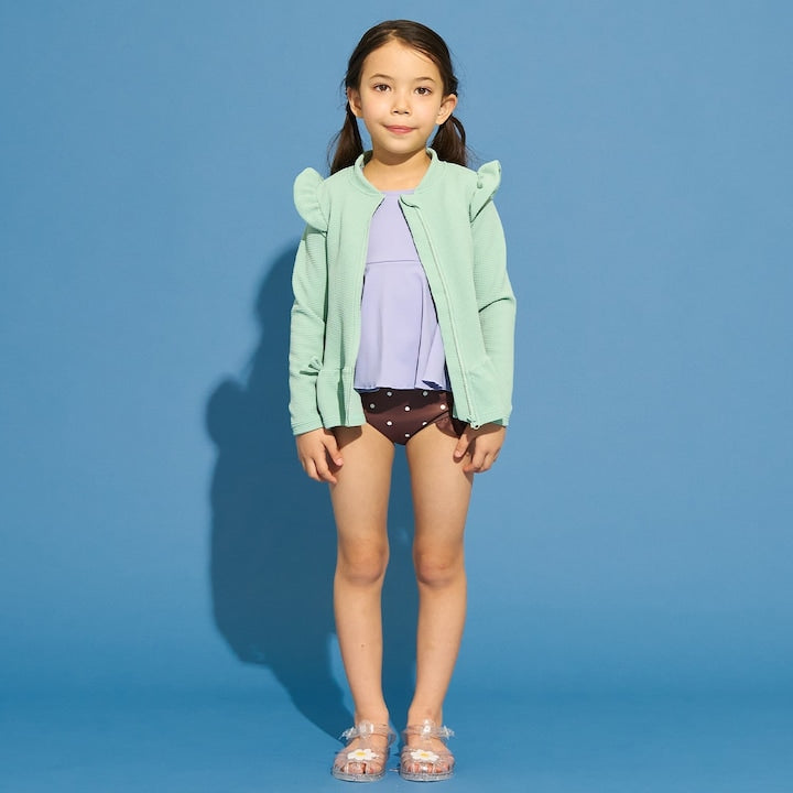 日本童裝 Ly# mine 防UV 泳衣外套 100-130cm 女童款 夏季 夏日玩水泳衣特輯