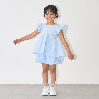 日本童裝 Ly# mine 浪波飛袖襯衫及泡泡短褲套裝 100-150cm 女童款 夏季 TOPS PANTS