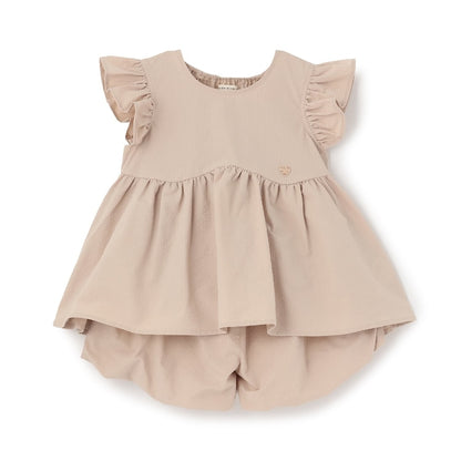 日本童裝 Ly# mine 浪波飛袖襯衫及泡泡短褲套裝 100-150cm 女童款 夏季 TOPS PANTS