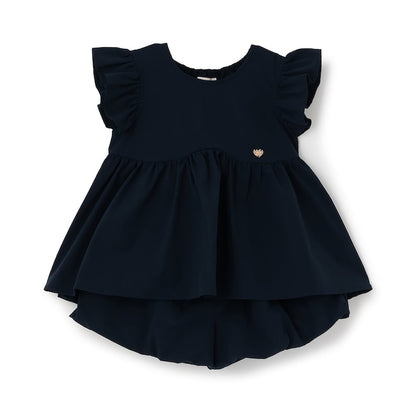 日本童裝 Ly# mine 浪波飛袖襯衫及泡泡短褲套裝 100-150cm 女童款 夏季 TOPS PANTS