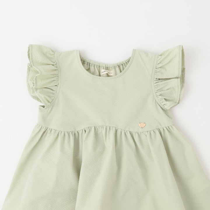 日本童裝 Ly# mine 浪波飛袖襯衫及泡泡短褲套裝 100-150cm 女童款 夏季 TOPS PANTS