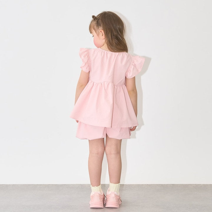日本童裝 Ly# mine 浪波飛袖襯衫及泡泡短褲套裝 100-150cm 女童款 夏季 TOPS PANTS