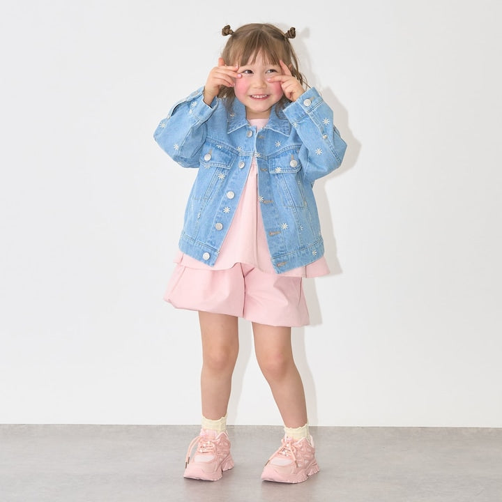 日本童裝 Ly# mine 浪波飛袖襯衫及泡泡短褲套裝 100-150cm 女童款 夏季 TOPS PANTS