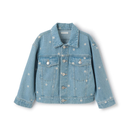 日本童裝 Ly# mine 刺繡圖案牛仔外套 100-150cm 女童款 夏季 OUTERWEAR