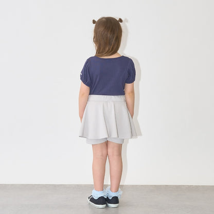 日本童裝 Ly# mine 方領泡泡袖刺繡上衣 100-150cm 女童款 夏季 TOPS