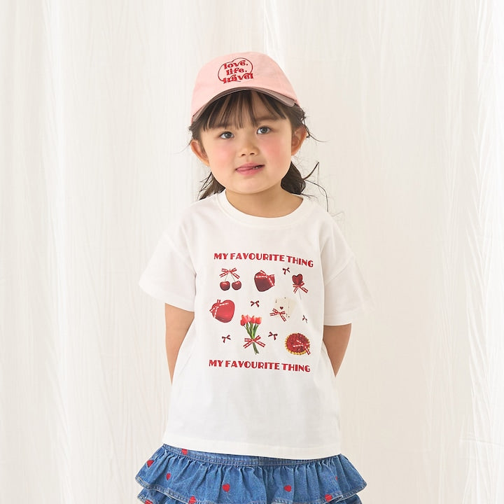 日本童裝 Ly# mine 防UV 吸水速乾 【棉100％不易變形】印花上衣 90-150cm 女童款 夏季 TOPS