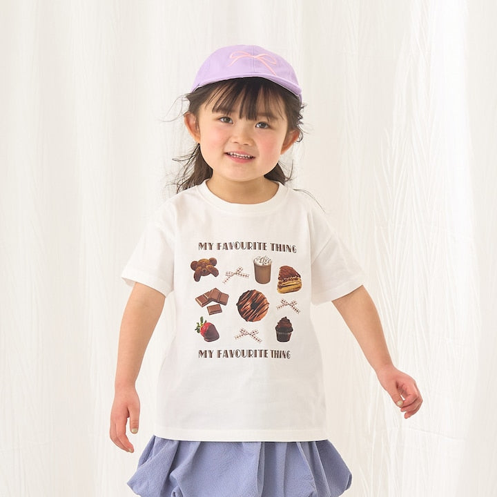日本童裝 Ly# mine 防UV 吸水速乾 【棉100％不易變形】印花上衣 90-150cm 女童款 夏季 TOPS