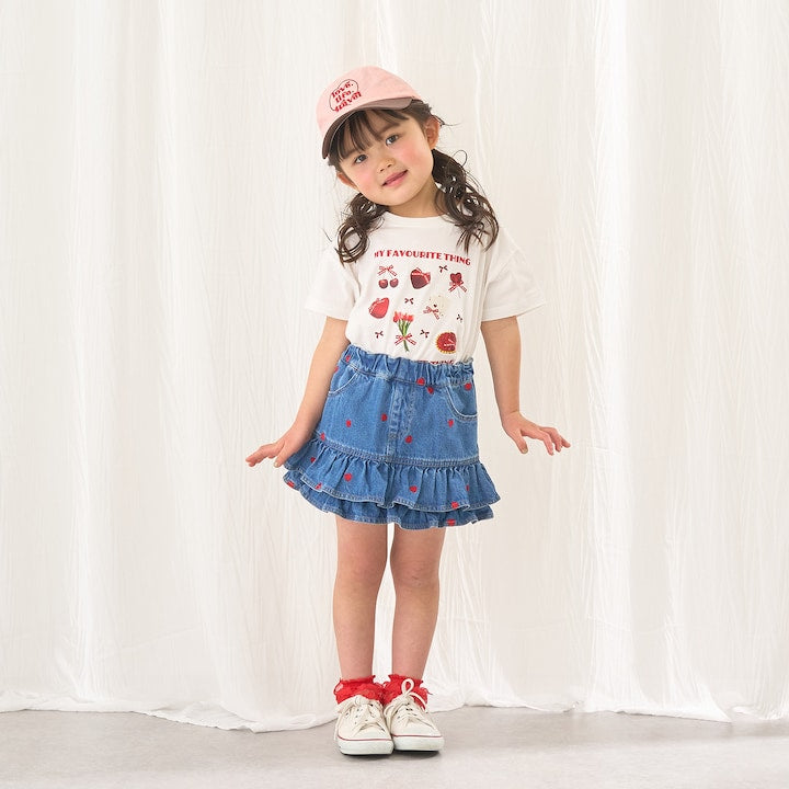 日本童裝 Ly# mine 防UV 吸水速乾 【棉100％不易變形】印花上衣 90-150cm 女童款 夏季 TOPS