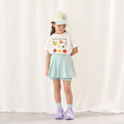 日本童裝 Ly# mine 防UV 吸水速乾 【棉100％不易變形】印花上衣 90-150cm 女童款 夏季 TOPS