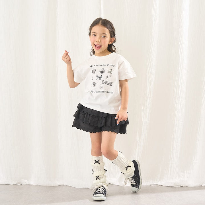 日本童裝 Ly# mine 防UV 吸水速乾 【棉100％不易變形】印花上衣 90-150cm 女童款 夏季 TOPS