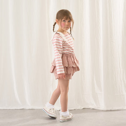 Japanese children's clothing Ly# mine tank top and shorts set 100-150cm girls summer TOPS PANTS 