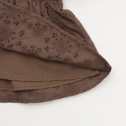 日本童裝 Ly# mine 棉質蕾絲泡泡袖襯衫 100-150cm 女童款 夏季 TOPS