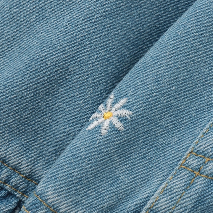 日本童裝 Ly# mine 刺繡花紋牛仔短裙 100-150cm 女童款 夏季 SKIRTS