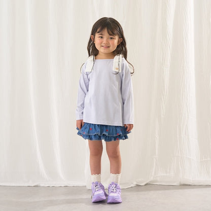 日本童裝 Ly# mine 刺繡花紋牛仔短裙 100-150cm 女童款 夏季 SKIRTS